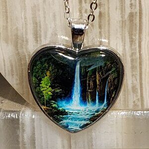 Waterfall Heart Necklace